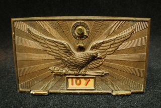 Vintage Antique Large Brass American Eagle Us Post Office Mail Box Door 11 " X 6 "