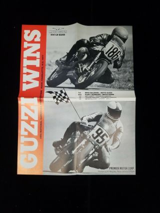 Moto Guzzi Racing Poster,  Baldwin Leibmann 850 Le Mans Premier Superbike Ama