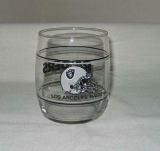 Nos Vintage Nfl Football Los Angeles Raiders Glass Team Drinking Glass -