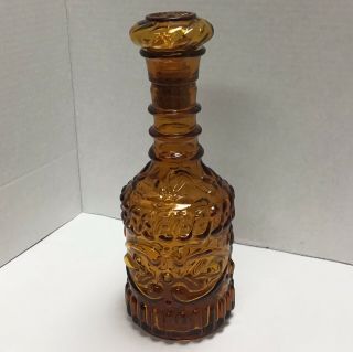 Vintage Jim Beam Amber Glass Decanter Liquor 11 " Tall Bottle Ky Drb - 230 119 2 73