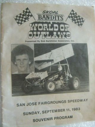 1983 World Of Outlaws Race Program - San Jose Fairgrounds Speedway - G.  Patterson