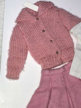 12” Vintage Mattel Barbie Skipper Clothing “School Days” Pink Sweater Skirt B2 2