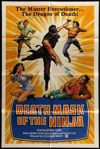 Vintage 1987 Death Mask Of The Ninja 1 One Sheet Movie Poster
