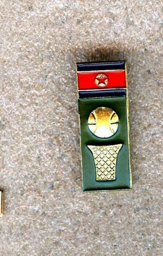 Basketball North Korea Federation 1980 Moscow Olympic Games Stick Pin