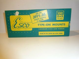 100 Esco 35mm Glass Fiberboard Slide Binder Type - On Mounts Vintage