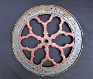 Antique 17 " Charles Parker Coffee Grinder Wheel