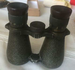 Antique German Wwi Fernglas 08 Binoculars Dated 1917