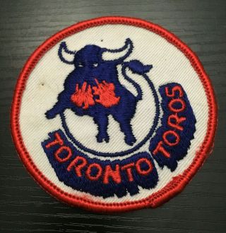 Vintage Toronto Toros Wha Hockey Team Embroidered Patch 1970 