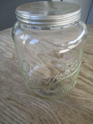 Antique Arcade Crystal No 3 Glass Jar Coffee Grinder Hopper Part