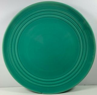 Vintage Bauer Pottery Jade Green 11” Dinner Plate Round Platter