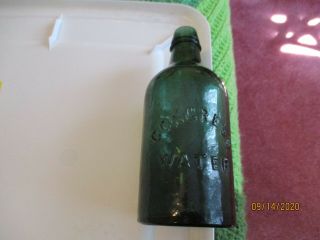 Congress & Empire Spring Co.  Saratoga,  Ny Congress Antique Water Bottle Green