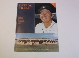 1980 Detroit Tigers Baseball Spring Training Program Al Kaline