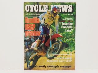 Cycle News Newspaper July 20,  1988 - Bob Hannah Rick Johnson Unadilla Usgp