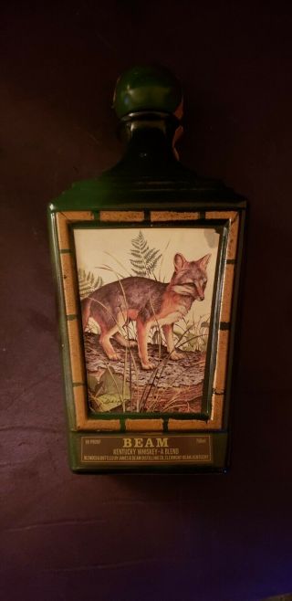 Jim Beam - James Lockhart Decanter Bottle Gray Fox (empty) Vintage 1976
