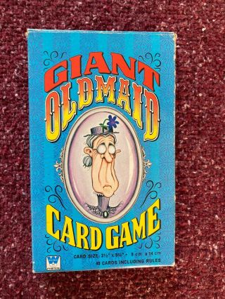 Vintage Whitman Giant Old Maid Card Game Complete - Box © 1978 - Cards © 1975