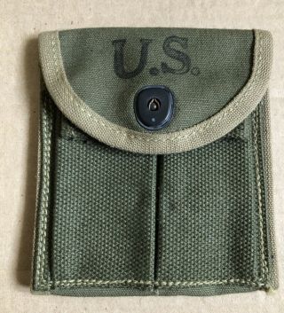 Us Military Vintage Two Ammo Pouch Dated 1943 Us