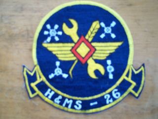Vintage H&ms - 26 Patch - White Lettering - Sew On,