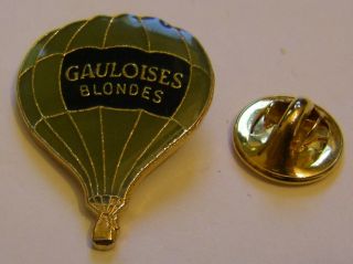 Hot Air Balloon Gauloises Blondes Vintage Pin Badge