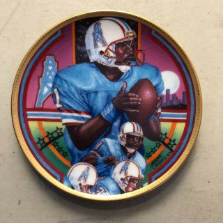 1991 Sports Impressions Nfl Football Mini - Plate - Warren Moon - Houston Oilers