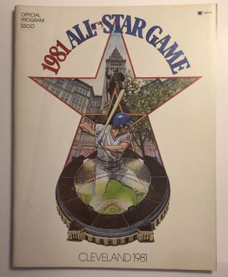 1981 Baseball All Star Game Program From Cleveland Ohio -