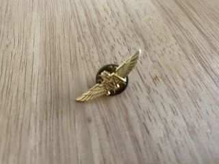 Vintage Gold American Airlines Flight Attendant Wings Mini Lapel Pin