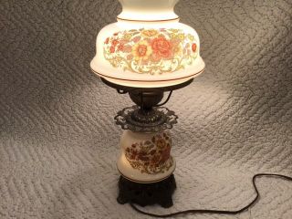 Vintage 1973 Quoizel Hurricane Lamp No.  1960 - 3 1/4 17” Antique Brass 3 Way