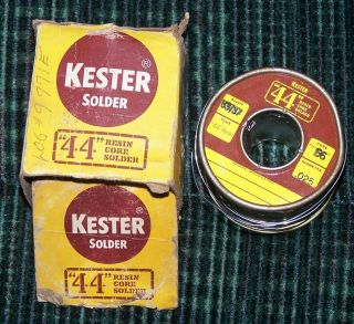 Vintage 1 Pound KESTER 44 RESIN CORE 25 Solder WITH OLD BOX 2