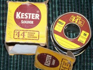 Vintage 1 Pound KESTER 44 RESIN CORE 25 Solder WITH OLD BOX 3