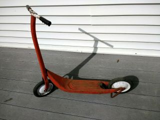 Vintage Radio Flyer (western Auto - Branded) Kick/push Scooter 1950s/60s,  G Cond