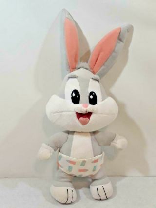 Vtg Looney Tunes Baby Bugs Bunny Plush Toy W/diaper Ships