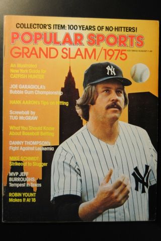 1975 Popular Sports Grand Slam - York Yankees Jim Catfish Hunter