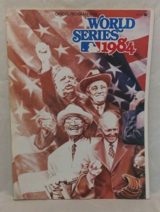 1984 San Diego Padres Vs.  Detroit Tigers World Series Official Program Unscored