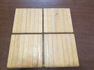 Vintage Reclaimed 7 Finger Oak Parquet Wood Flooring Tiles 4 Each 6 X 6