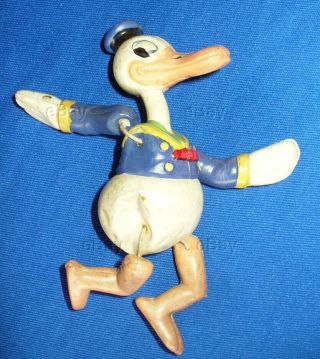 Antique Celluloid Long Bill Donald Duck Toy Part Trapeze Acrobat Japan Disney Tm