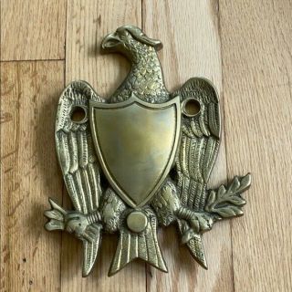 Antique Bald eagle door knocker solid brass 2