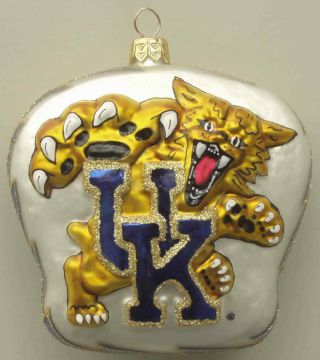 Slavic Treasures Glasscot Ornament Kentucky Wildcats Logo Disk 1862966