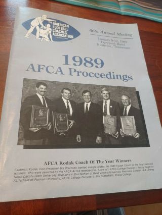 1989 American Football Coaches Association Program