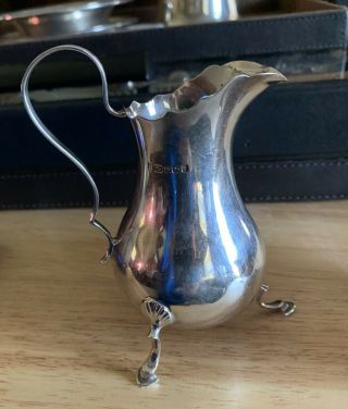Joseph Rodgers Sheffield England Sterling Silver Footed Creamer