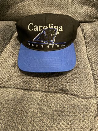 Vintage Carolina Panthers Eastport Snapback Hat.  Made In Usa