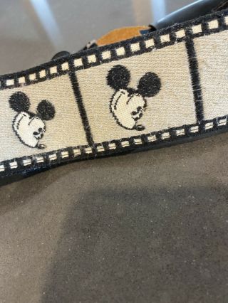 Disney Mickey Mouse Camera Strap Black & White Film Strip Vintage