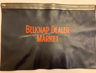 Vintage Belknap Blue Grass Hardware Dealer Market Zip Bag Louisville Ky