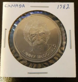 1982 Lanny Mcdonald Calgary Flames Nhl Canada Dollar Coin