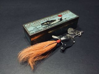 Vintage Fishing Lure & Box (al Foss Frog Wiggler 11) 1926