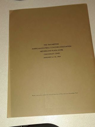 American Football Coaches Association Proceedings of 30th Annual Meetings 1953 2