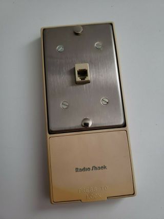 Vintage Radio Shack Telephone Wall Mount Phone Jack Plate Line Splitter Extender