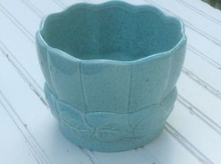 Red Wing Aqua Speckled Plant Pot B1403 4” Tall Vintage Mcm Great