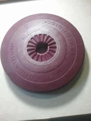 One Vintage Orbatron Weight Health Disc 10lb Plate 1.  18 Hole