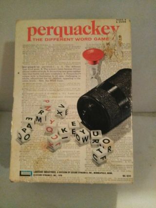 Perquackey The Different Word Game - Vintage 1970