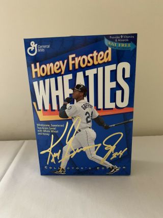 Ken Griffey Jr.  Honey Frosted Wheaties Cereal Box 1996 Gold Signature