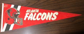 Vintage 1980s Atlanta Falcons Pennant Nfl Football Full Size